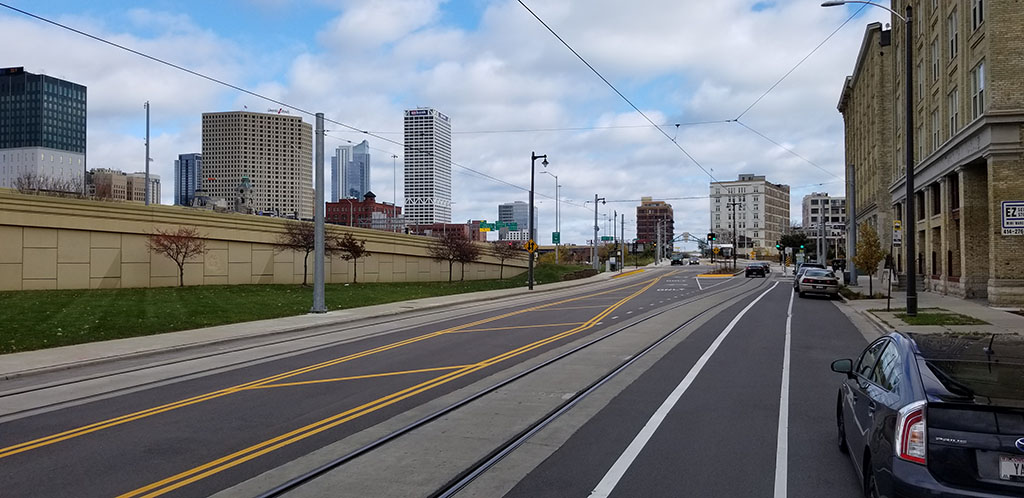 Milwaukee Streetcar project after completion